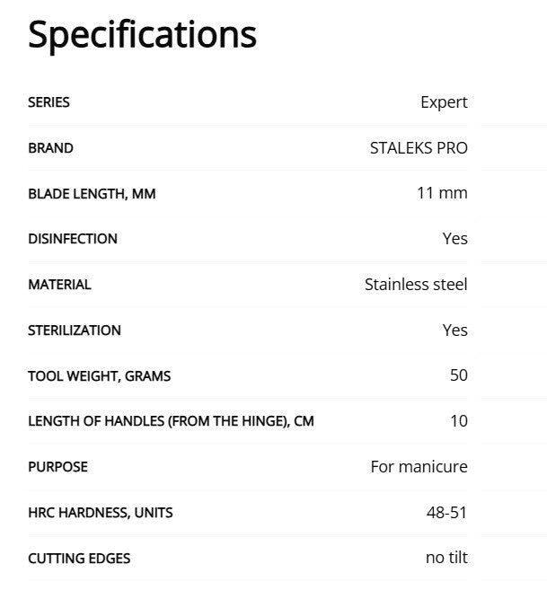 Staleks Pro EXPERT Professional Cuticle Manicure Nippers 11 11 mm NE-11-11