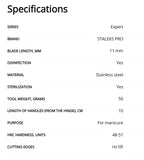 Staleks Pro EXPERT Professional Cuticle Manicure Nippers 11 11 mm NE-11-11