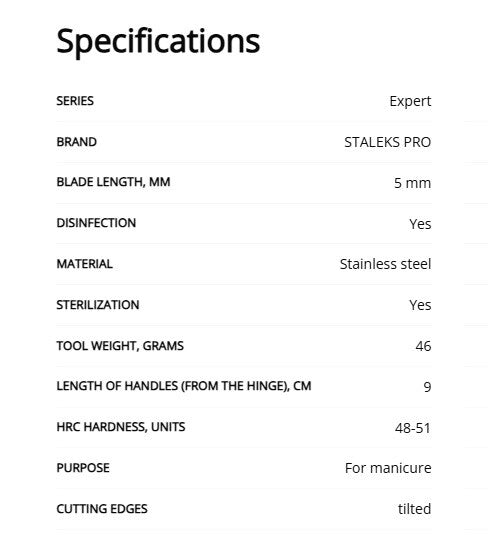 Staleks Pro EXPERT Professional Cuticle Manicure Nippers 90 5 mm NE-90-5