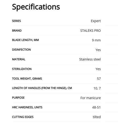 Staleks Pro EXPERT Professional Cuticle Manicure Nippers 80 9 mm NE-80-9