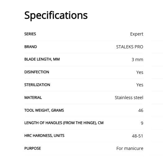 Staleks Pro EXPERT Professional Cuticle Manicure Nippers 90 3 mm NE-90-3