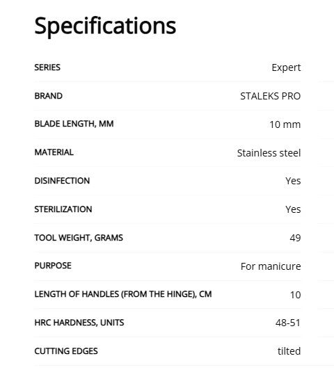 Staleks Pro EXPERT Professional Cuticle Manicure Nippers 21 10 mm NE-21-10
