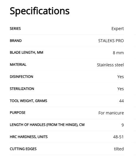 Staleks Pro EXPERT Professional Cuticle Manicure Nippers 20 8 mm NE-20-8