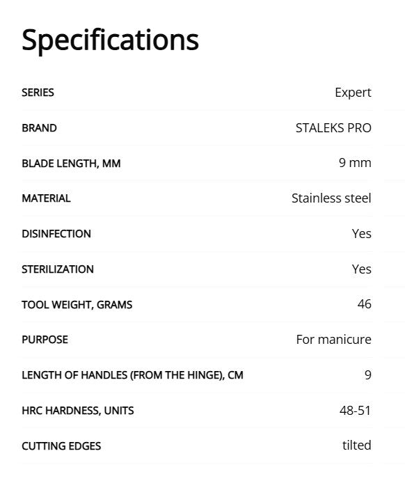 Staleks Pro EXPERT Professional Cuticle Manicure Nippers 91 9 mm NE-91-9