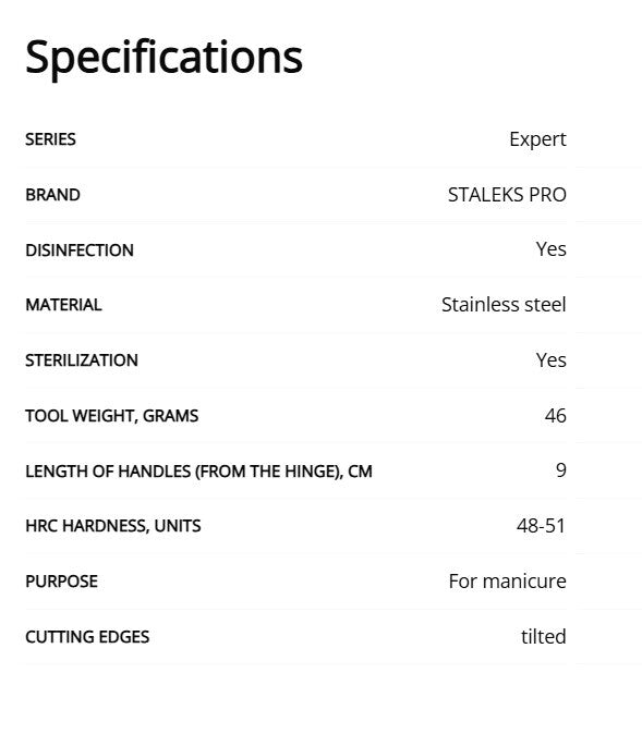 Staleks Pro EXPERT Professional Cuticle Manicure Nippers 90 7 mm NE-90-7