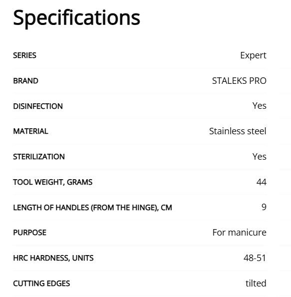 Staleks Pro EXPERT Professional Cuticle Manicure Nippers 90 9 mm NE-90-9